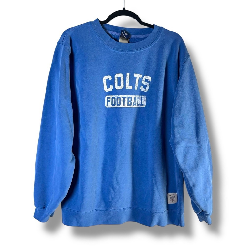 Reebok Classic Mens Sz Medium Indianapolis Colts Sweatshirt Blue Crewneck‎ NFL